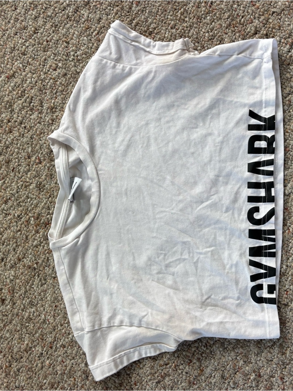 Gymshark White Short Sleeve Tee with Black Side Logo